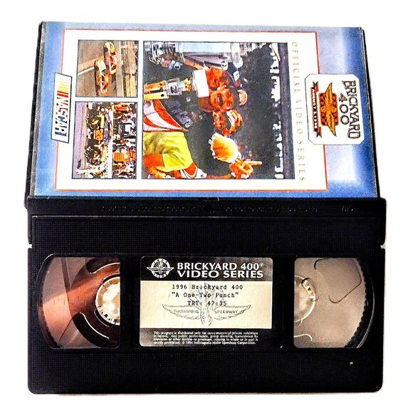 NASCAR 1996 Brickyard 400 Indy Speedway Race Commemorative Book HC/DJ + VHS Tape - Picture 12 of 16
